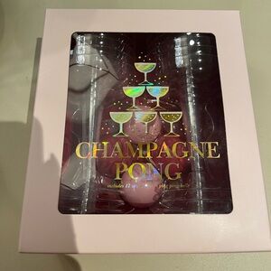 Champagne Pong Set — Pink Party Glasses & Balls by